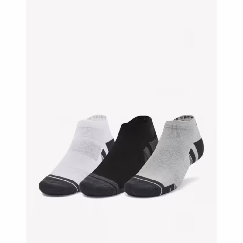 UNDER ARMOUR 3-Packs Golf Performance Tech Low Socks Grey/White
