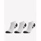 UNDER ARMOUR 3-Packs Performance Tech No Show Socks White/Black/Grey