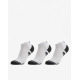 UNDER ARMOUR 3-Packs Performance Tech No Show Socks White/Black/Grey