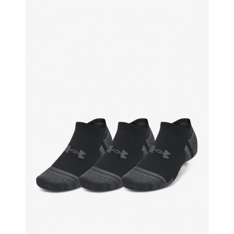 UNDER ARMOUR 3-Packs Performance Tech No Show Socks Black