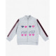 CHICCO Girls Full-Zip Track Top Light Grey/Pink