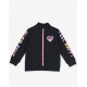 CHICCO Girls Full-Zip Track Top Black/Pink