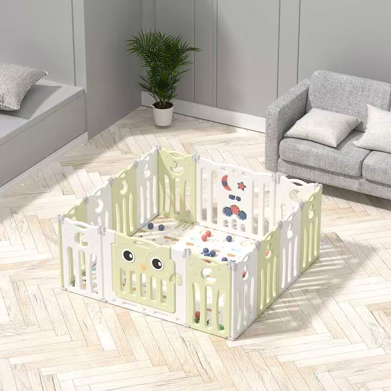 Бебешка ограда за безопасна игра, Зелено бухалче