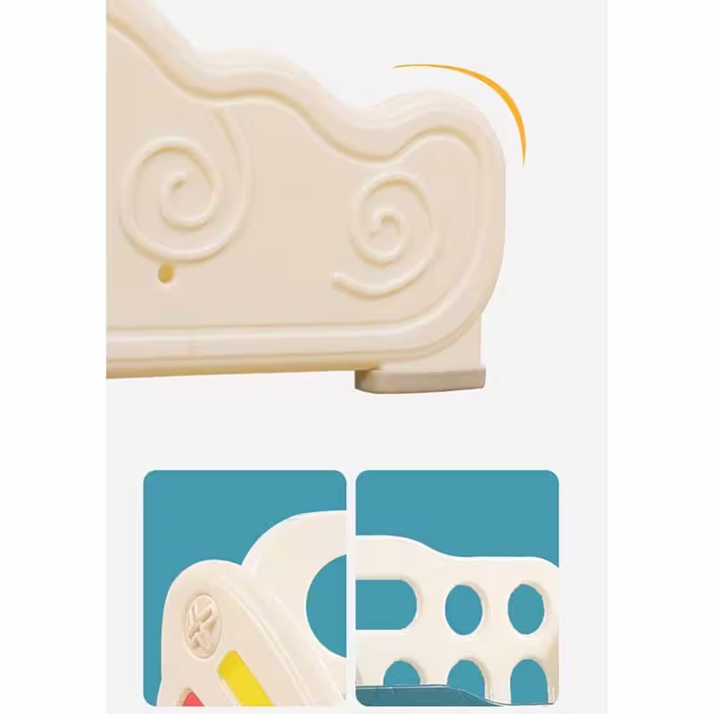 Комбинирана детска етажерка за книги и играчки - зелена