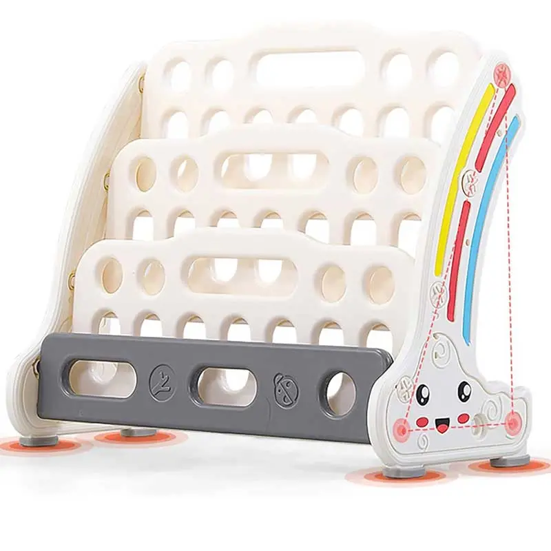 Комбинирана детска етажерка за книги и играчки - червена