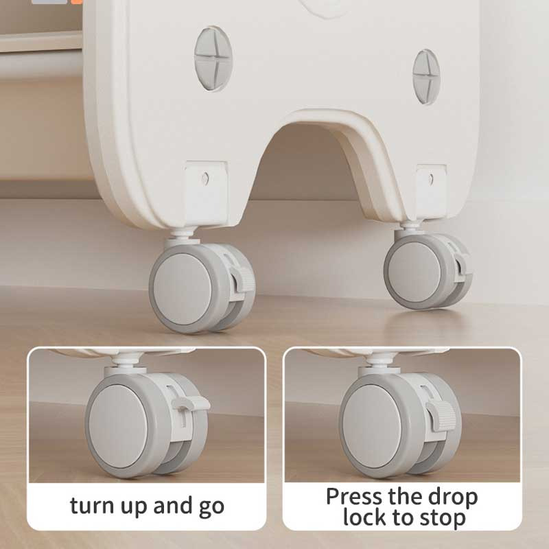 Подвижен пластмасов органайзер Feelkids за детски играчки - кафяв