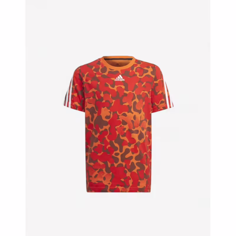 ADIDAS Camo 3-Stripes Tee Orange