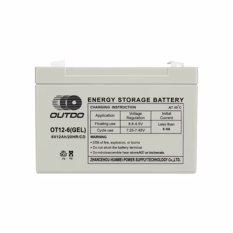 Акумулаторна, оловна батерия OUTDO, 6VDC, 12AH, 150х50х92mm