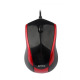 Оптична мишка N-360, черно-червена, USB, DPI=1200