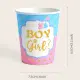 Парти чаши "Момче/момиче (Boy/Girl)", 6 бр комплект, декорация за парти, пол на бебе