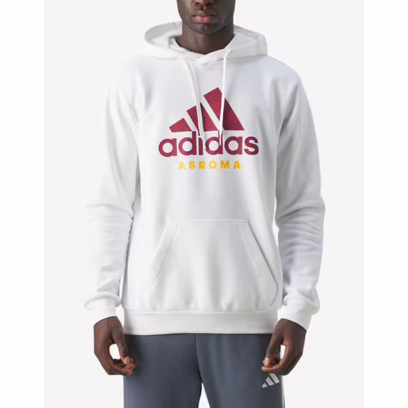 ADIDAS As Roma Dna Hoodie White