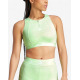 ADIDAS Powerimpact Medium-Support Techfit High-Neck Zip Bra Green