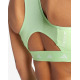 ADIDAS Powerimpact Medium-Support Techfit High-Neck Zip Bra Green
