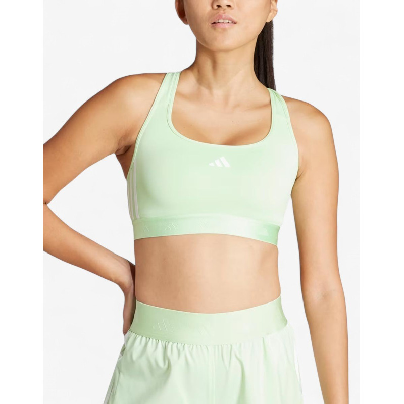 ADIDAS Powerreact Training Medium-Support Hyperglam Bra Green