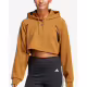 ADIDAS Hiit Aeroready Crop Training Hoodie Brown