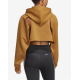 ADIDAS Hiit Aeroready Crop Training Hoodie Brown