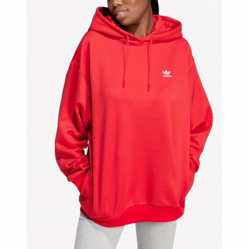 ADIDAS Originals Adicolor Trefoil Oversized Hoodie Red