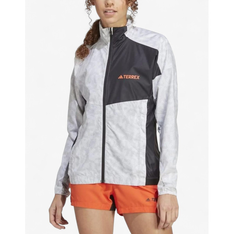 ADIDAS Terrex Trail Running Wind Jacket White/Grey