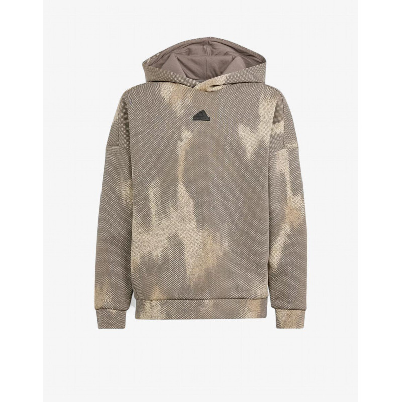 ADIDAS Sportswear Future Icons Allover Print Hoodie Brown