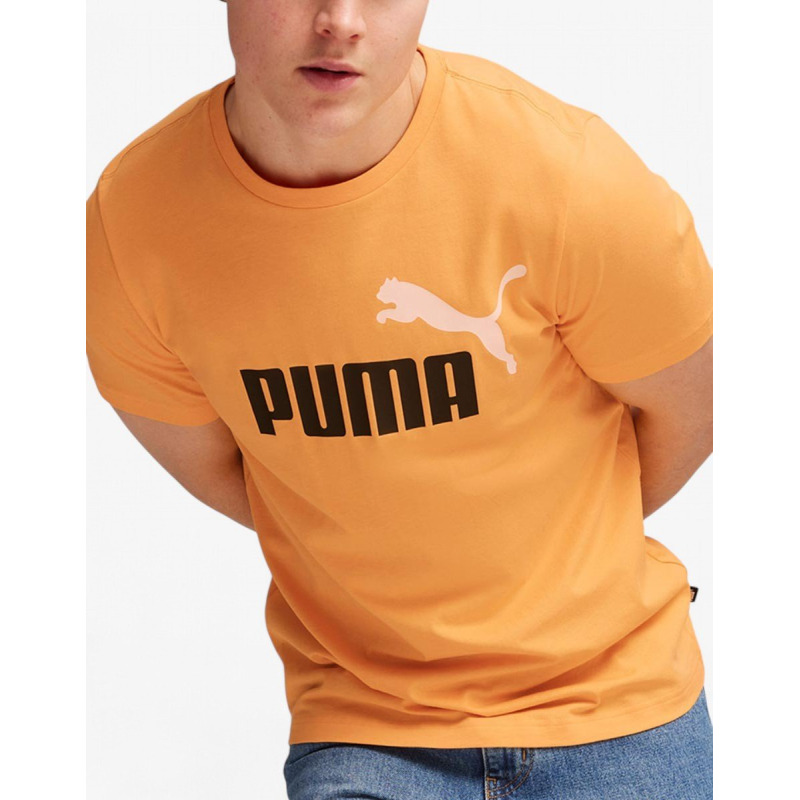 PUMA Essentials+ 2 Color Logo Tee Orange
