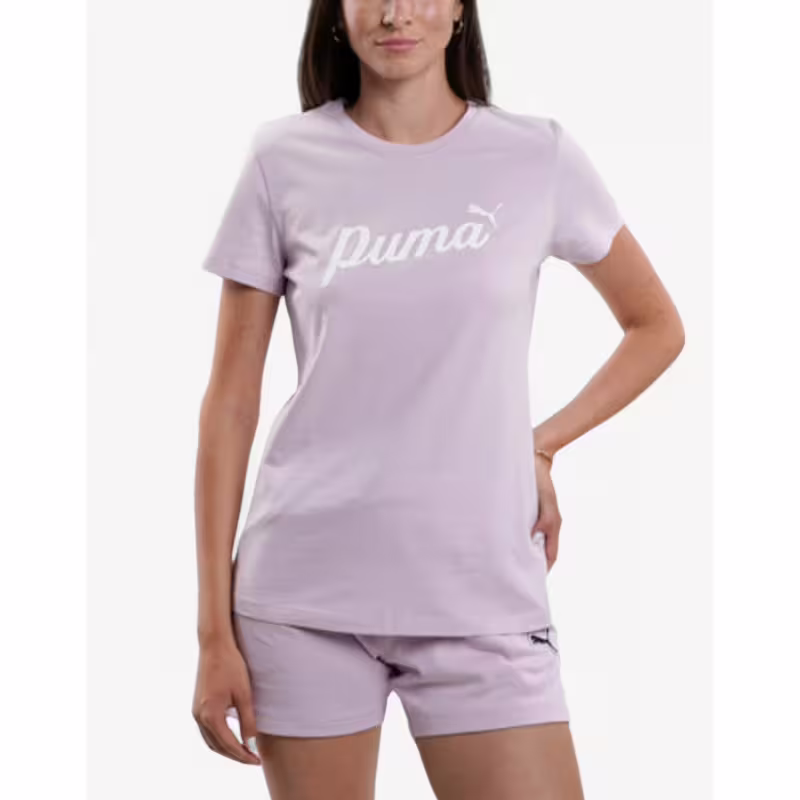 PUMA Essentials+ Script Tee Purple
