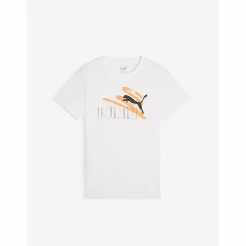 PUMA Essentials+ Logo Lab Tee White