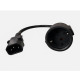 Захранващ кабел VM-SZ3, IEC C14(м), куплунг шуко(ж), 0,3m, 3x1,5mm2, 220VAC, 10A