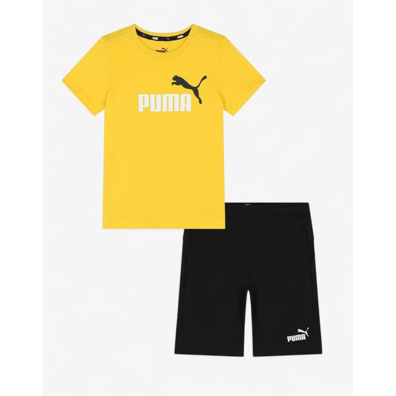 PUMA Shorts And Tee Sport Set Yellow/Black