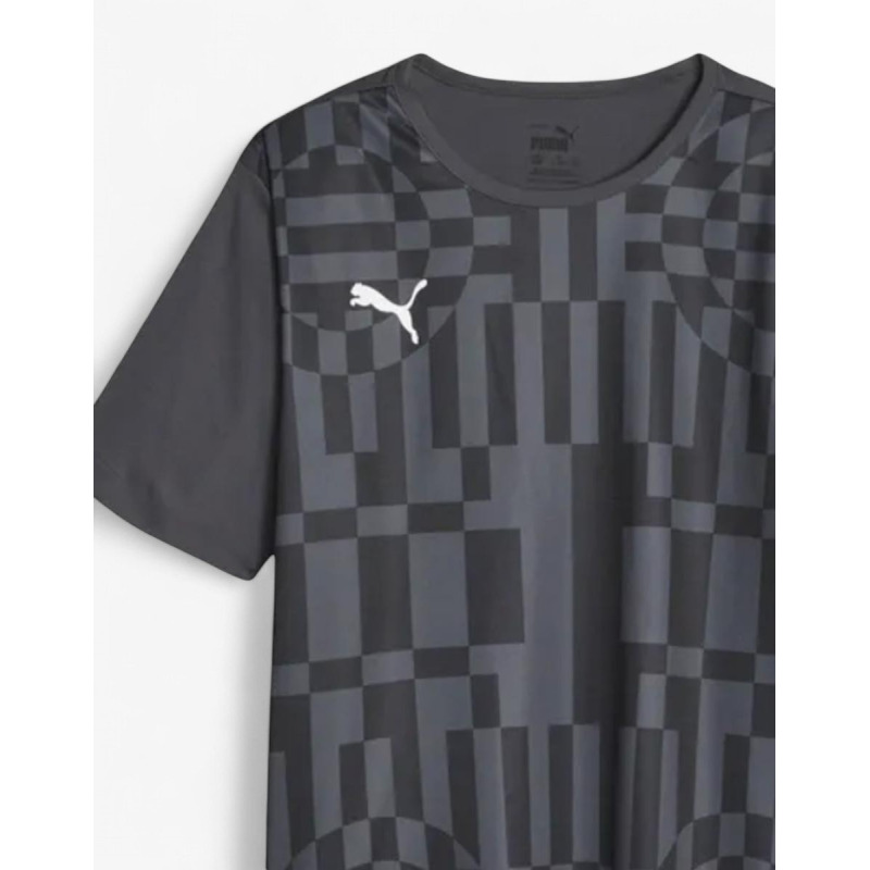PUMA IndividualRise Graphic Football Tee Dark Grey