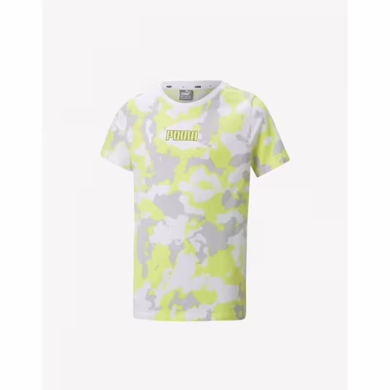 PUMA Alpha All Over Print Tee White/Yellow