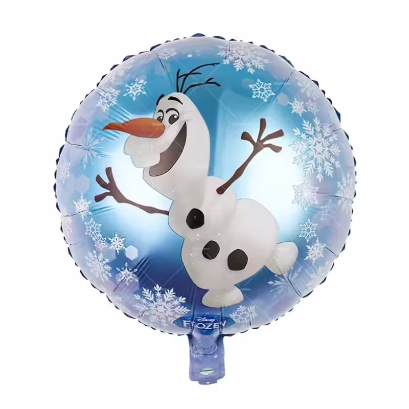 Фолиев балон "Замръзналото кралство (Frozen)" 43 см, кръгъл,  декорация, различни видове