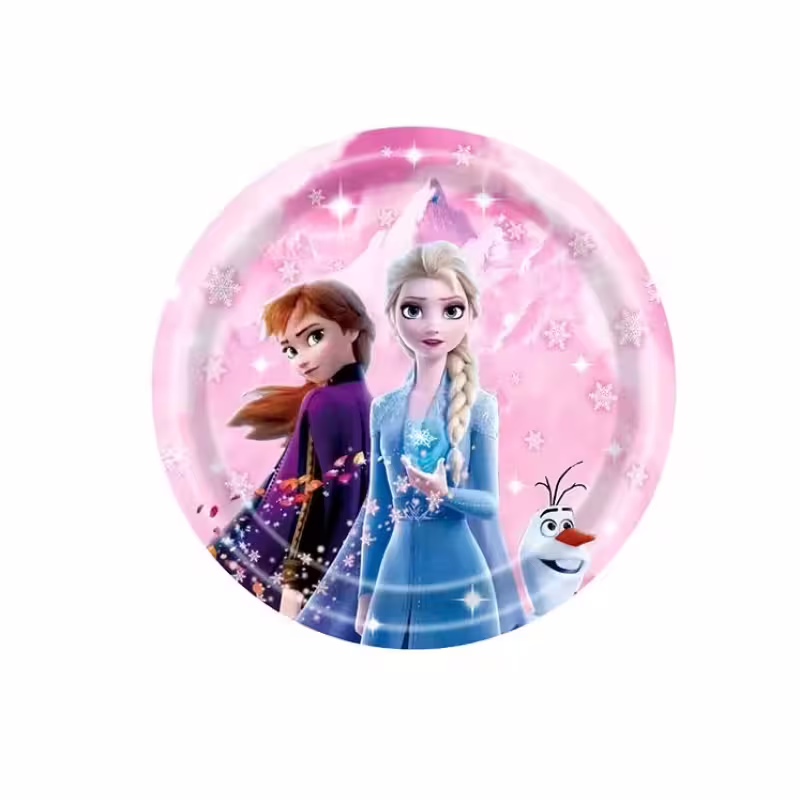 Парти чинии "Замръзналото кралство (Frozen)" 23 см, 10 бр комплект, декорация за парти, рожден ден