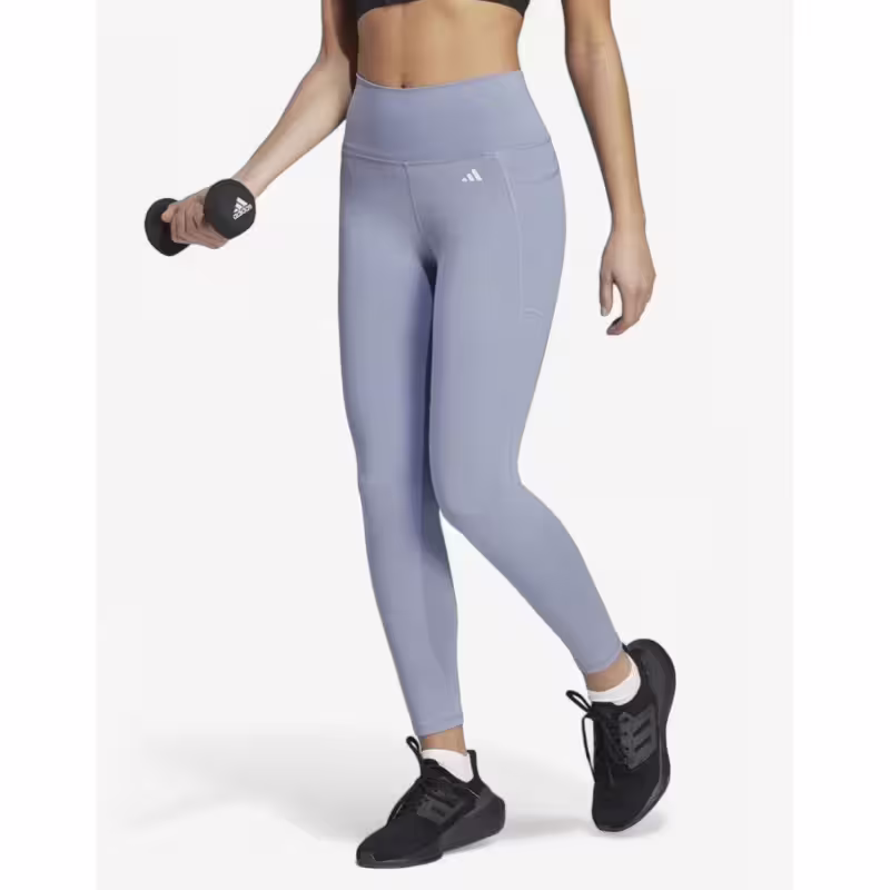 ADIDAS Training Optime Stash Pocket High-Waisted 7/8 Leggings Purple