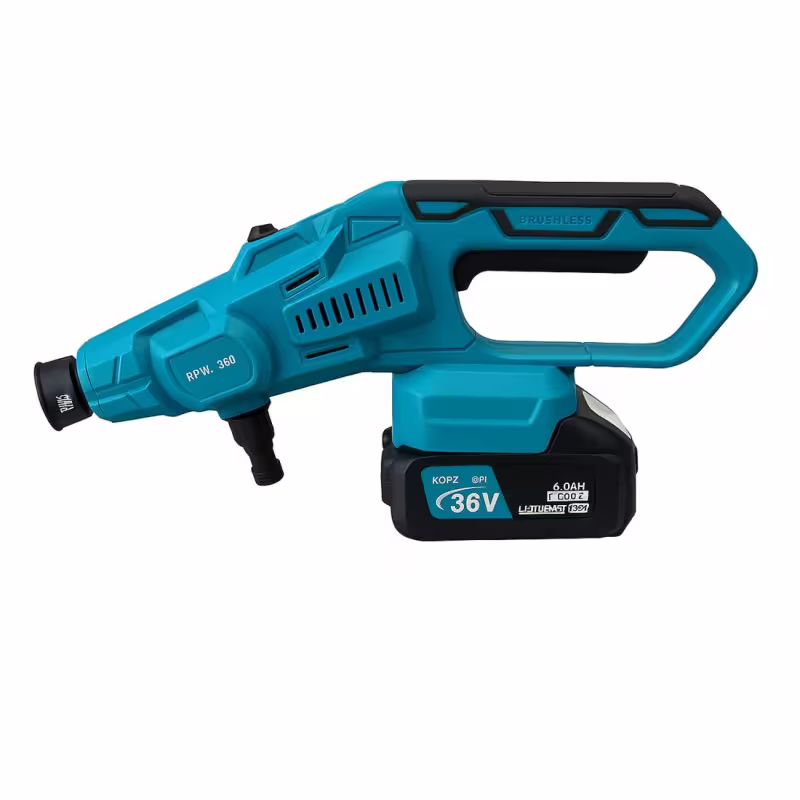 Водоструйка 6в1 Kraft Royal, акумулаторна, дисплей, зелена, 36VDC, 8Ah, 15bar, 1600W к-т