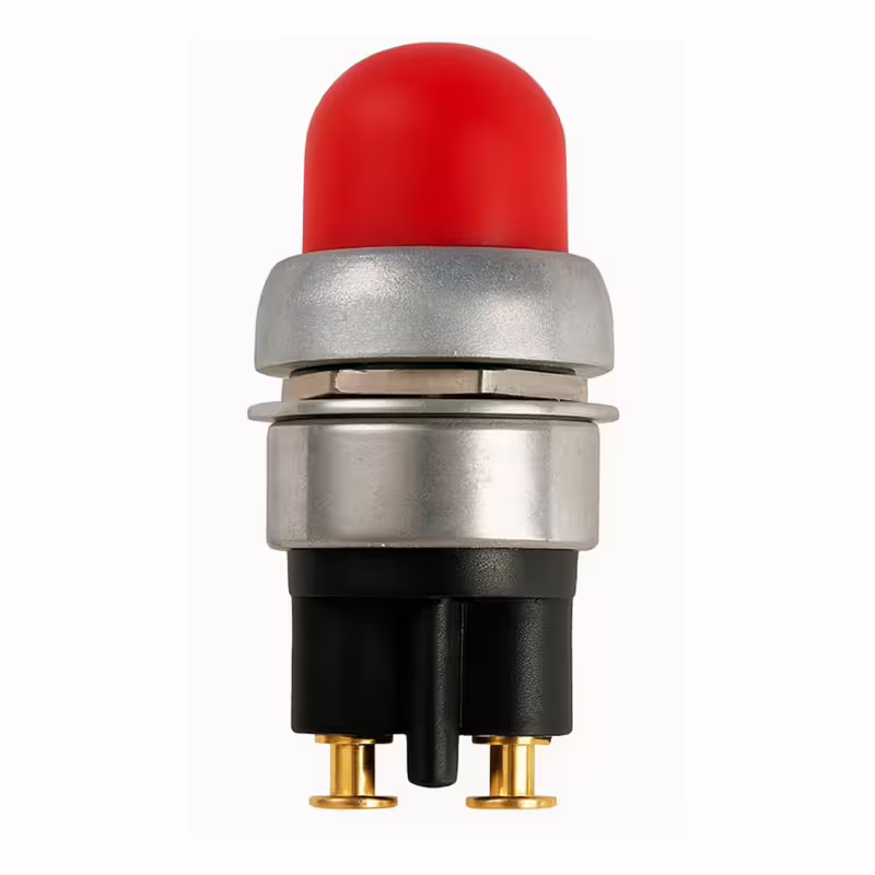 Бутон за стартер A2-19-14-A2, незадържащ, НО, червен, 12VDC, 60A, Ф16mm, SPST