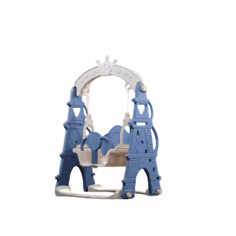 Синя бебешка пластмасова люлка със странични прегради