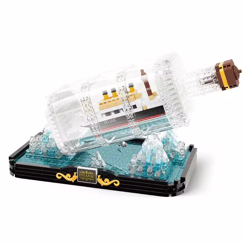 Конструктор за деца Титаник в бутилка - 918 части