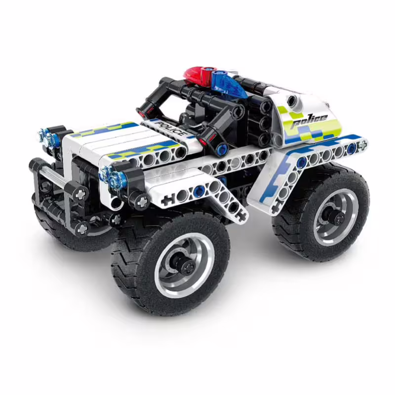 Детски пластмасов конструктор Полицейски джип - 199 части