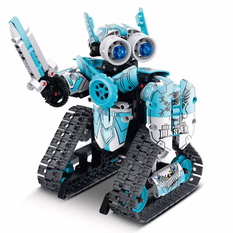 Конструктор Програмируем робот за каскади с дистанционно управление, син - 398 части