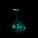 Сгъваема тротинетка със светещи дръжки ELITE GLOW LIGHTS, ментова