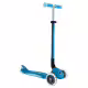 Сгъваема тротинетка със светещи дръжки ELITE GLOW LIGHTS, петролено синя