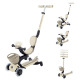 Тротинетка 5 в 1 GLOBBER BABY LEARN 360° FLASH LIGHTS - бежова