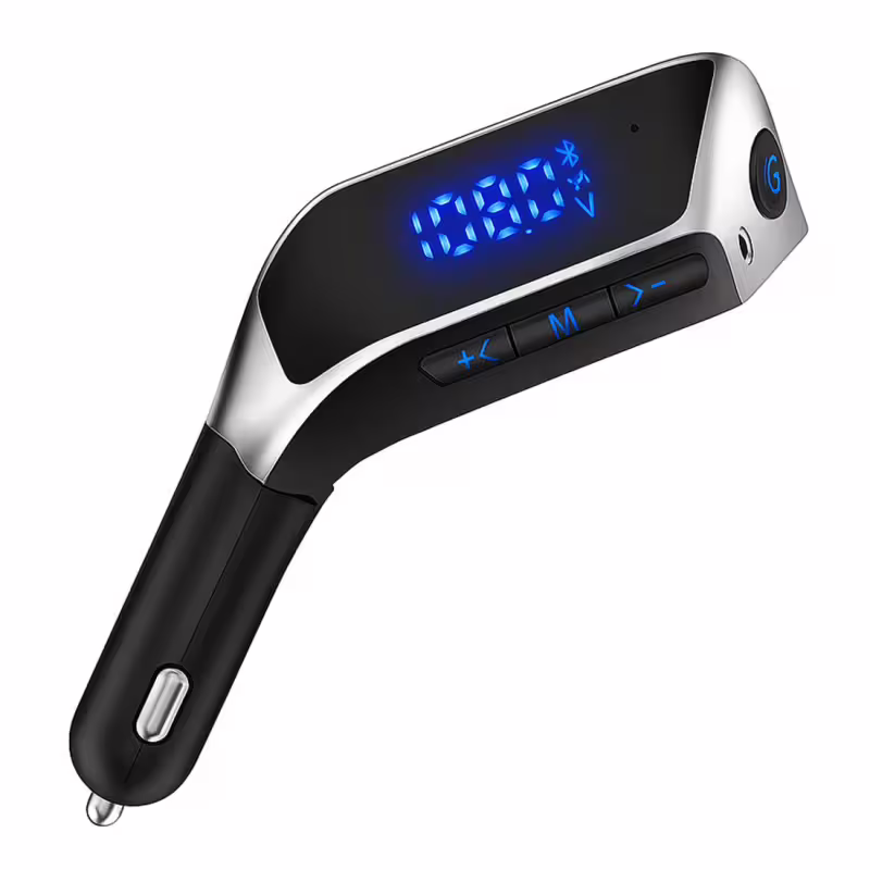 Автомобилен трансмитер V1, блутуут, BLT, FM, AUX, 2xUSB, MC, 12VDC, 24VDC