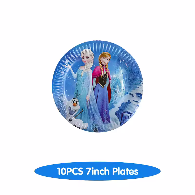 Парти чинии "Замръзналото кралство (Frozen)" 18 см, 10 бр комплект, декорация за парти, рожден ден