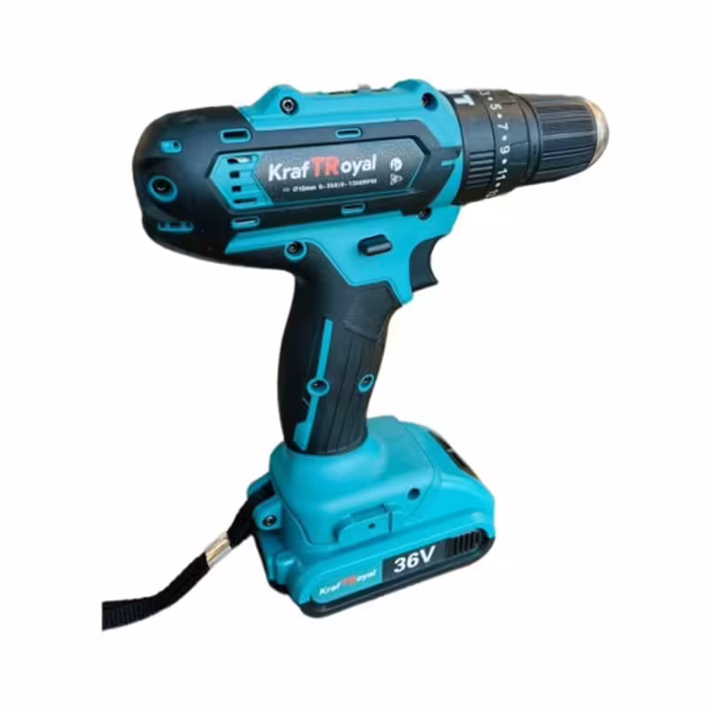 Винтоверт Kraft Royal, акумулаторен, ударен, 25 части, зелен, 36VDC, 6Ah, 42Nm, к-т