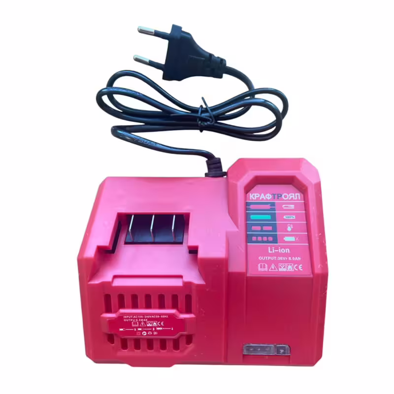 Зарядно за батерия Kraft Royal, автоматично, винтоверт, червено, 36VDC, 8Ah, Li-ion