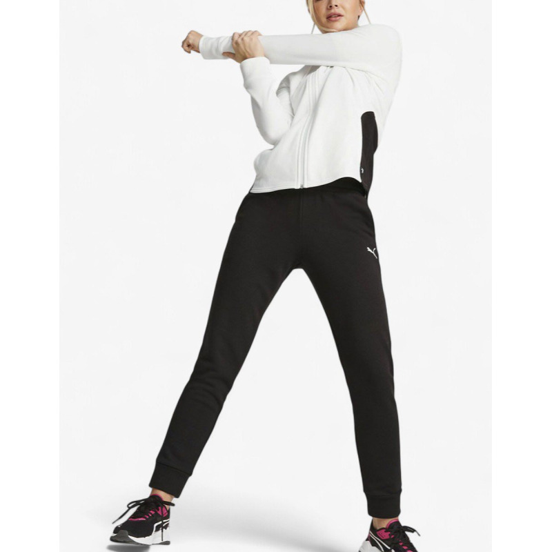 PUMA Classics Hooded Tracksuit White/Black
