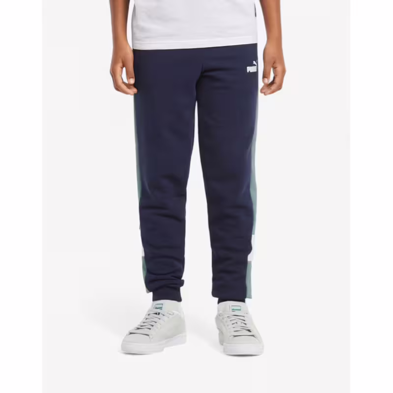 PUMA Essentials+ Colorblock Pants Navy