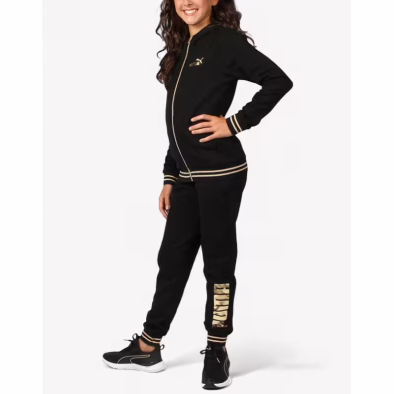 PUMA Full-Zip Hooded Tracksuit Black