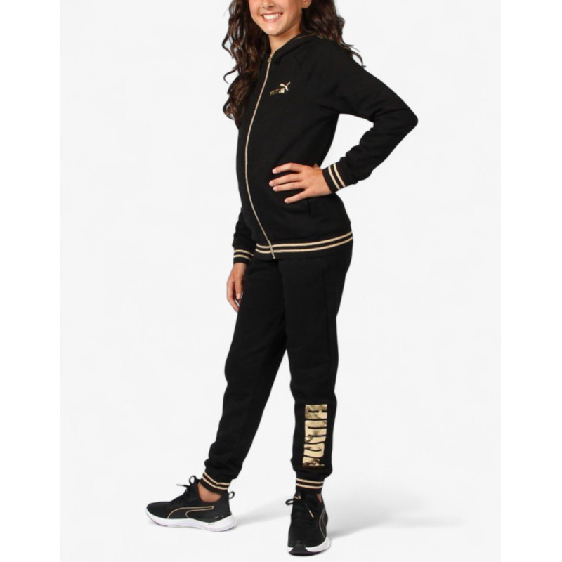 PUMA Full-Zip Hooded Tracksuit Black